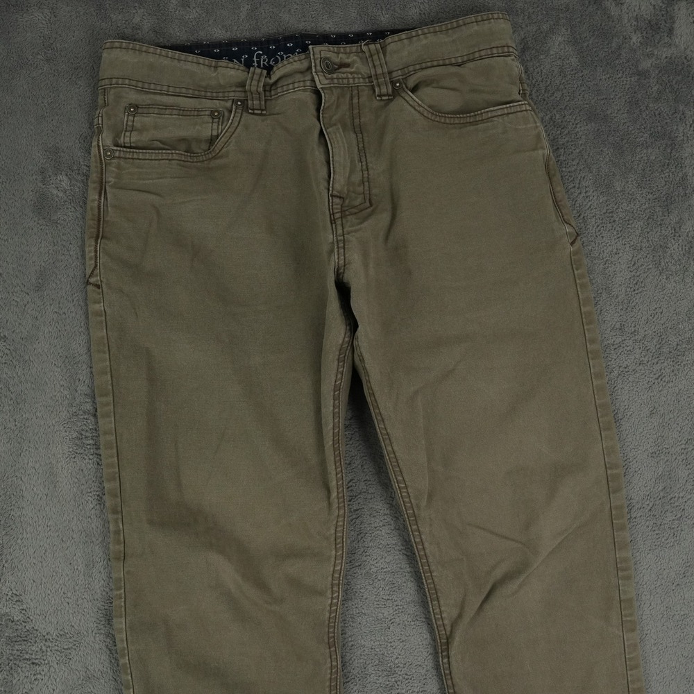 prAna Tucson Pant Mens 30x30 (32x29) Brown Slim Fit Organic Cotton Stretch